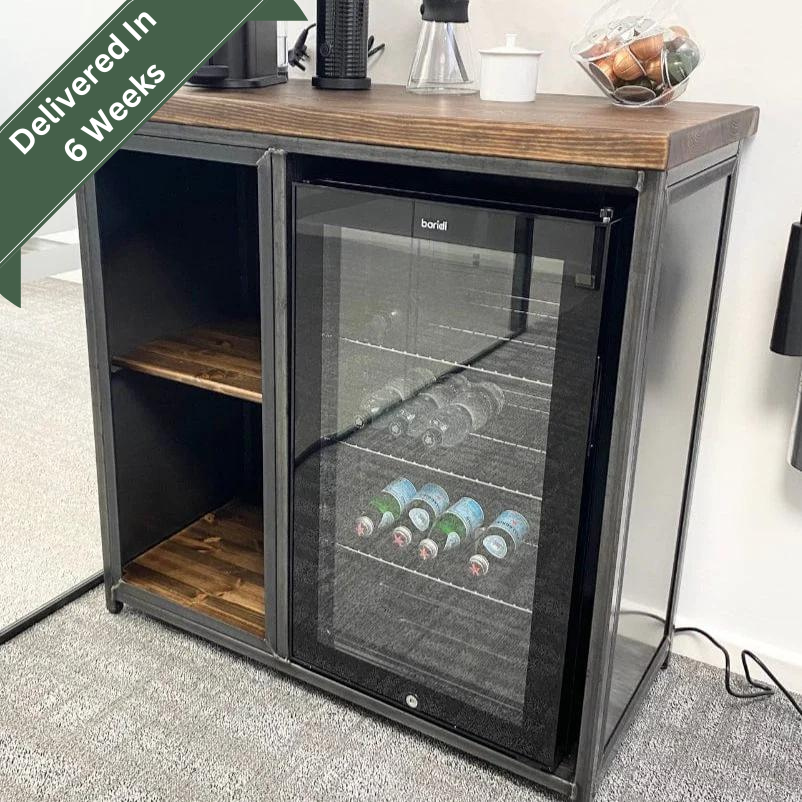Modern Industrial Coffee Station Cabinet