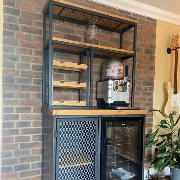 industrial wine bar cabinet
