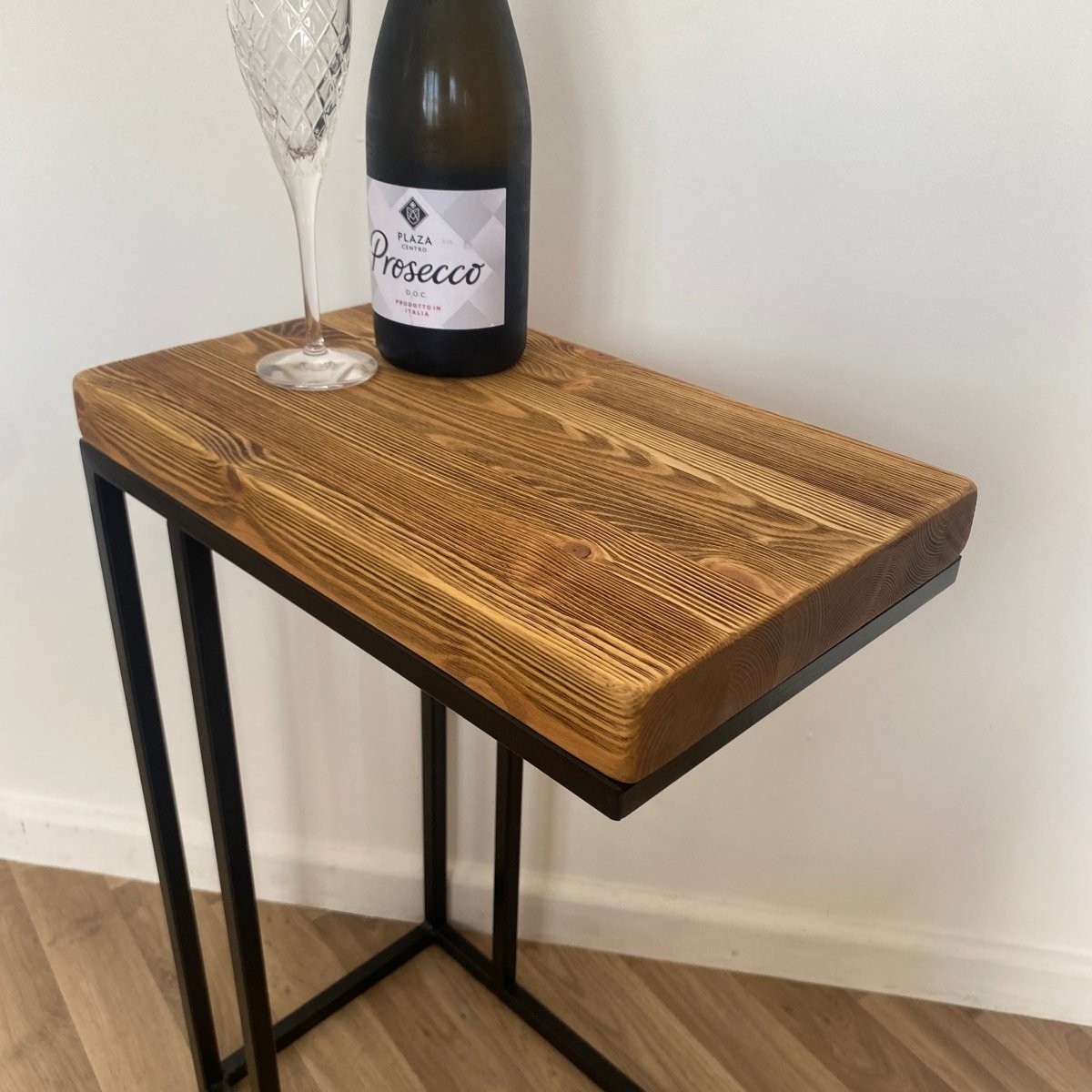 Rustic C Shaped Side Table RSD Furniture