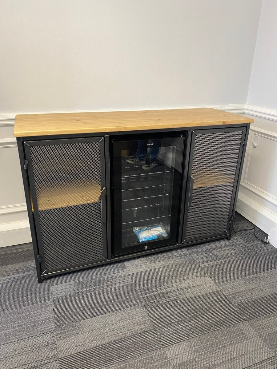 Industrial Metal Sideboard with Drinks Fridge RSD Furniture