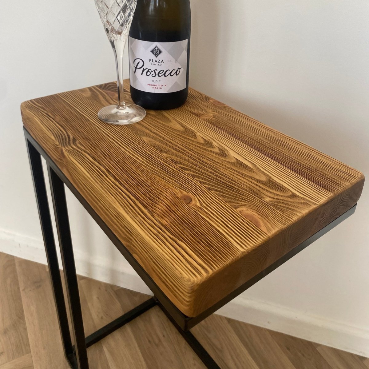 Rustic C Shaped Side Table RSD Furniture