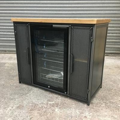 Bar Cabinet with Fridge – Industrial Home Bar Sideboard RSD Furniture