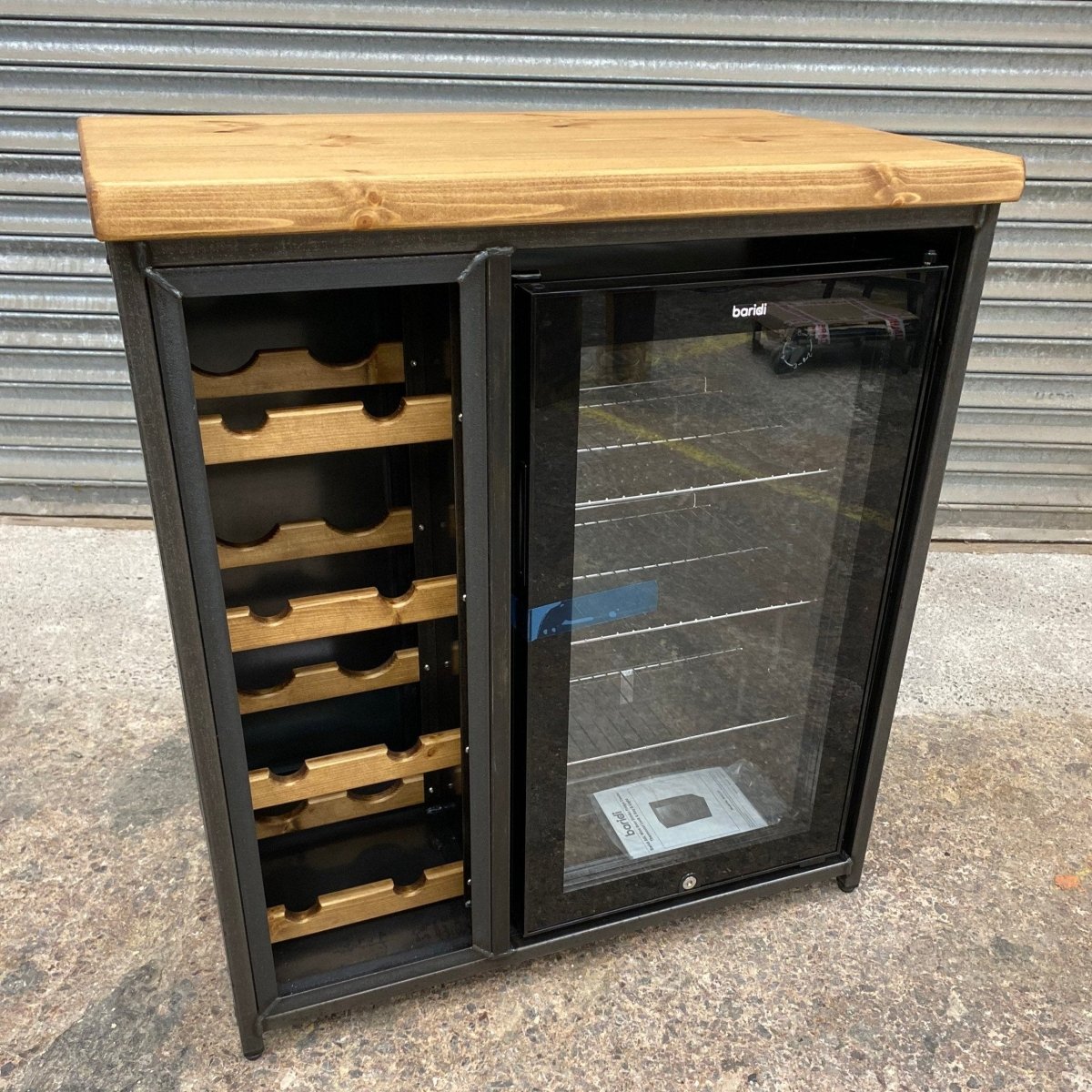 Wine Bar Cabinet with Wine Rack RSD Furniture