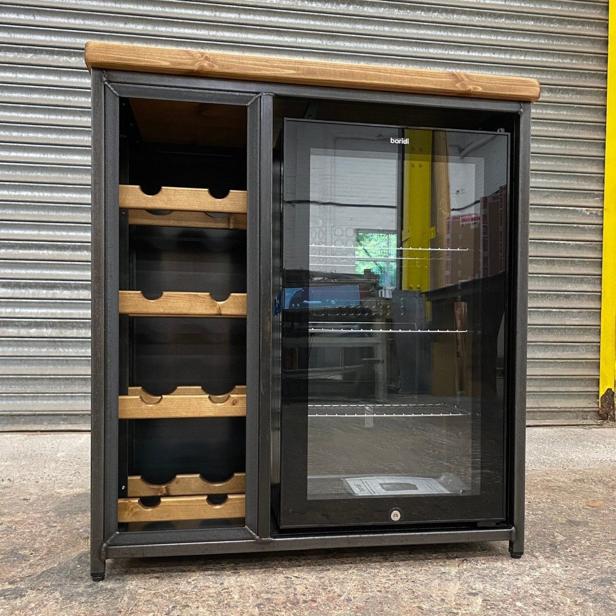 Wine Bar Cabinet with Wine Rack RSD Furniture