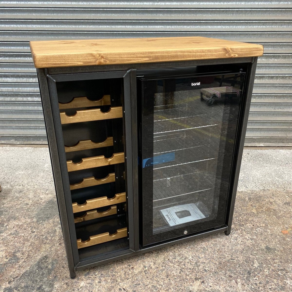 Wine Bar Cabinet with Wine Rack RSD Furniture