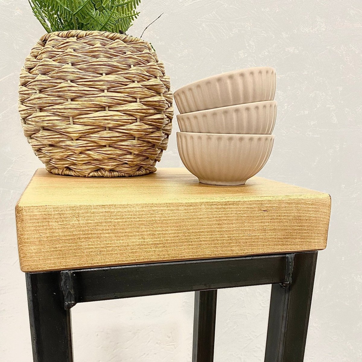 Slim Side Table with Metal Frame  RSD Furniture