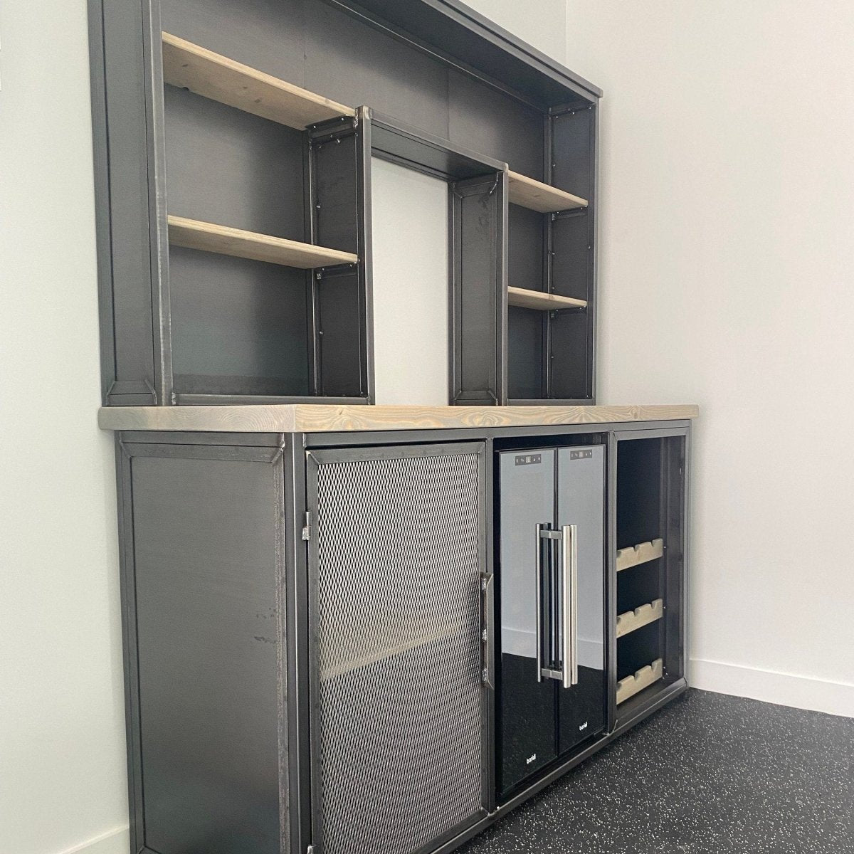 Industrial Wine Bar Cabinet with Fridge RSD Furniture