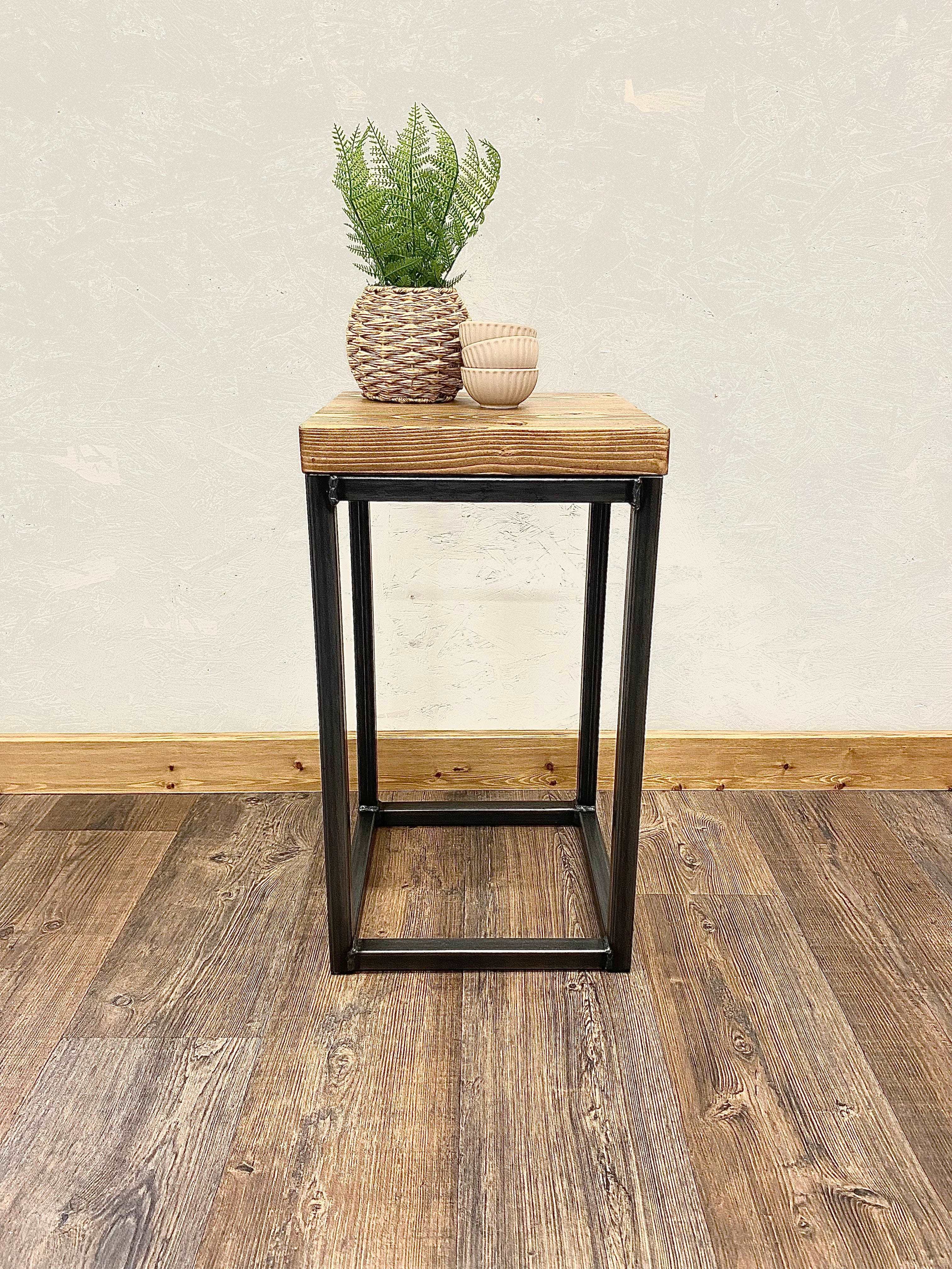 Industrial Style Side table - Wood and Metal Small medium side table RSD Furniture   