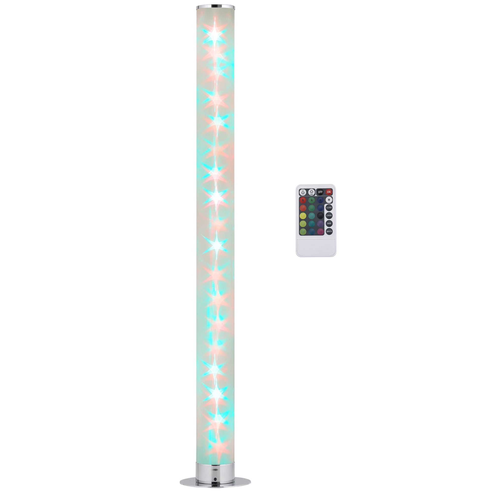 RGB Floor Lamps, Dimmable Corner Lamp with Remote Control & 16 Colours Effects, LED Modern Mood Lighting for Living Room Bedroom Gaming Room  AOSOM   