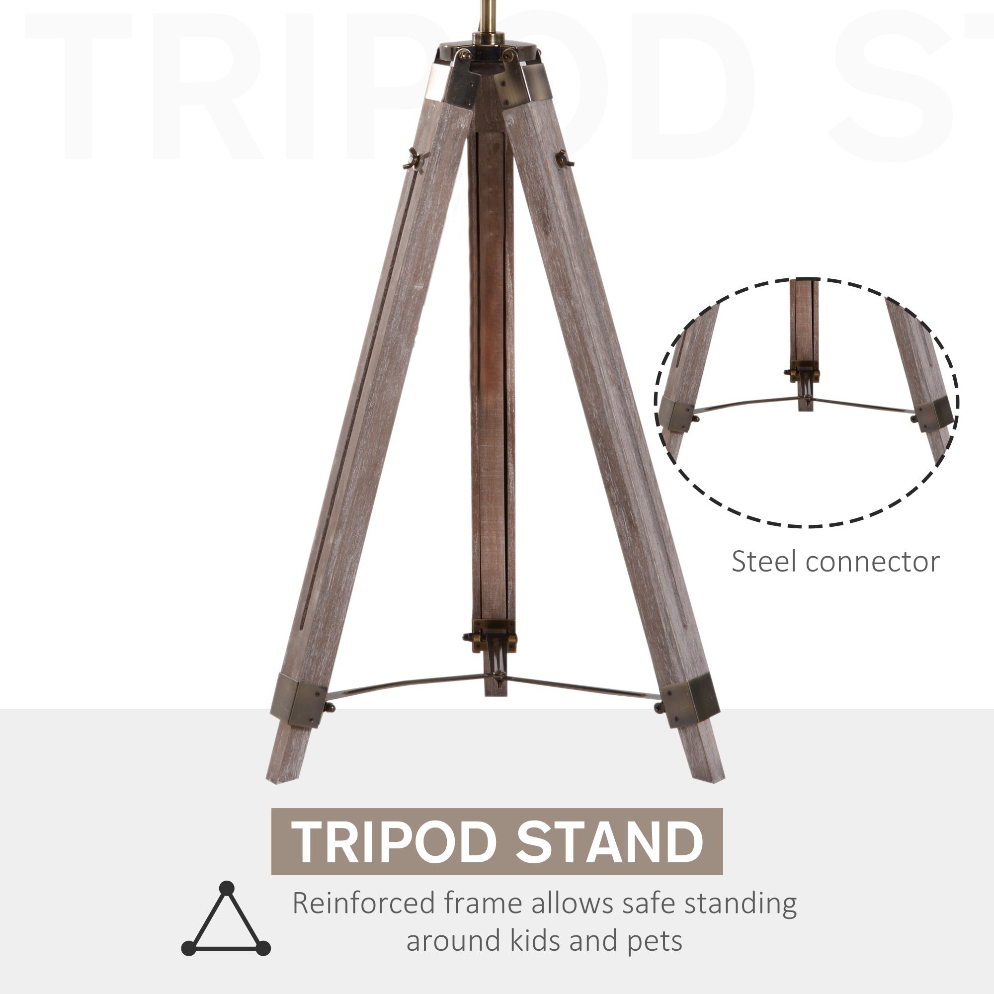 Vintage Tripod Floor Lamp - Retro Industrial  AOSOM   