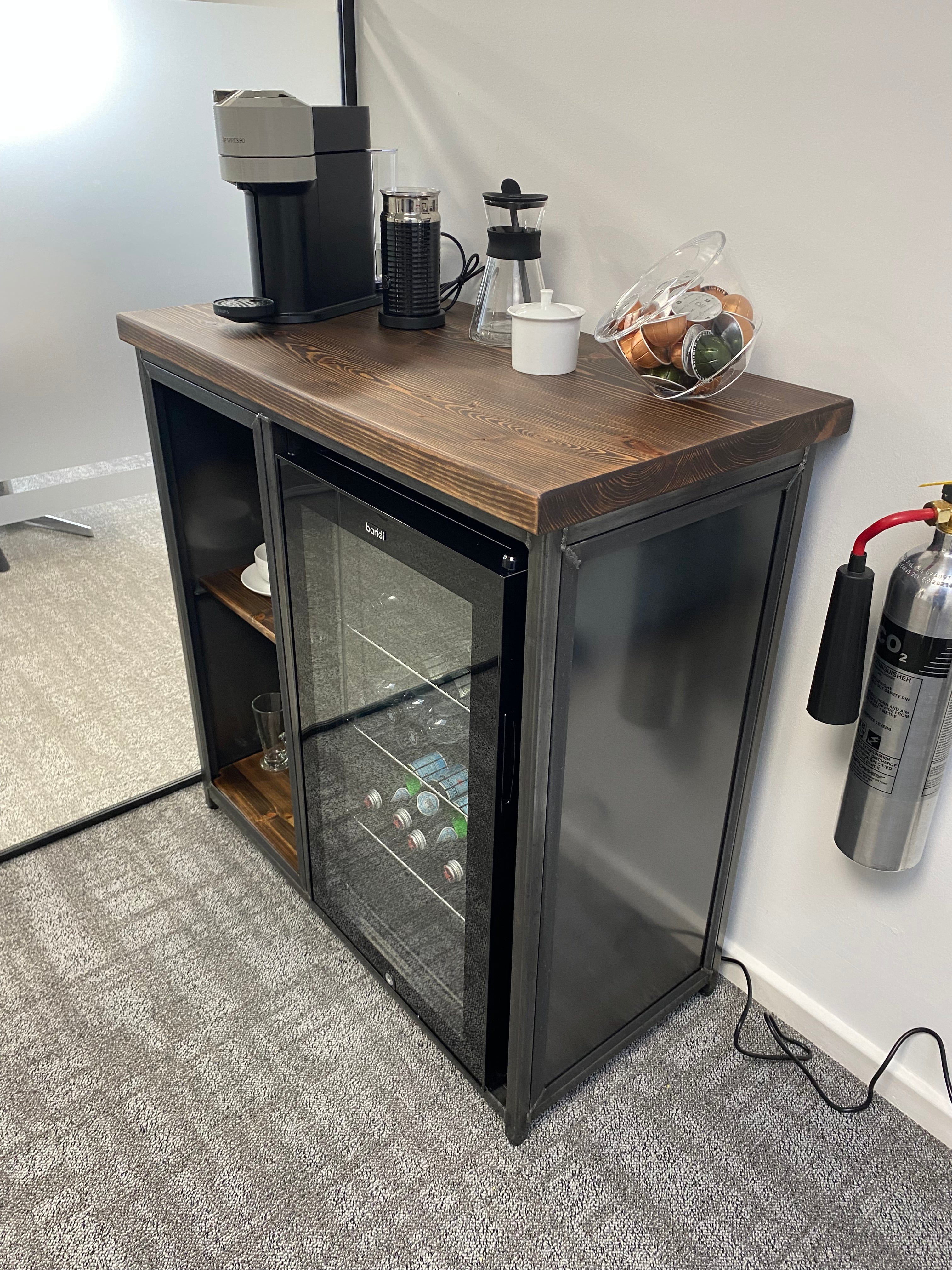 Modern Industrial Coffee Station Cabinet  RSD Furniture   
