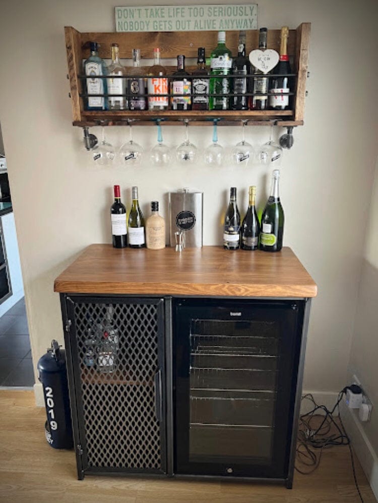 Small Industrial Drinks Cabinet | Home Bar  RSD Furniture   