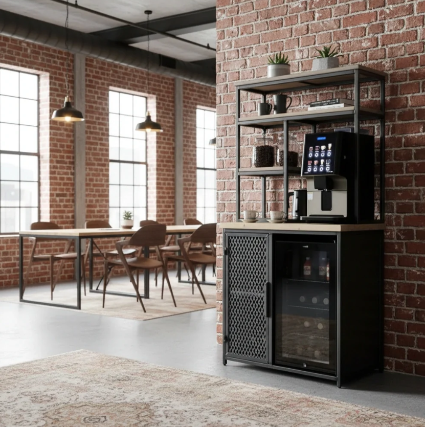 coffee station with coffee machine