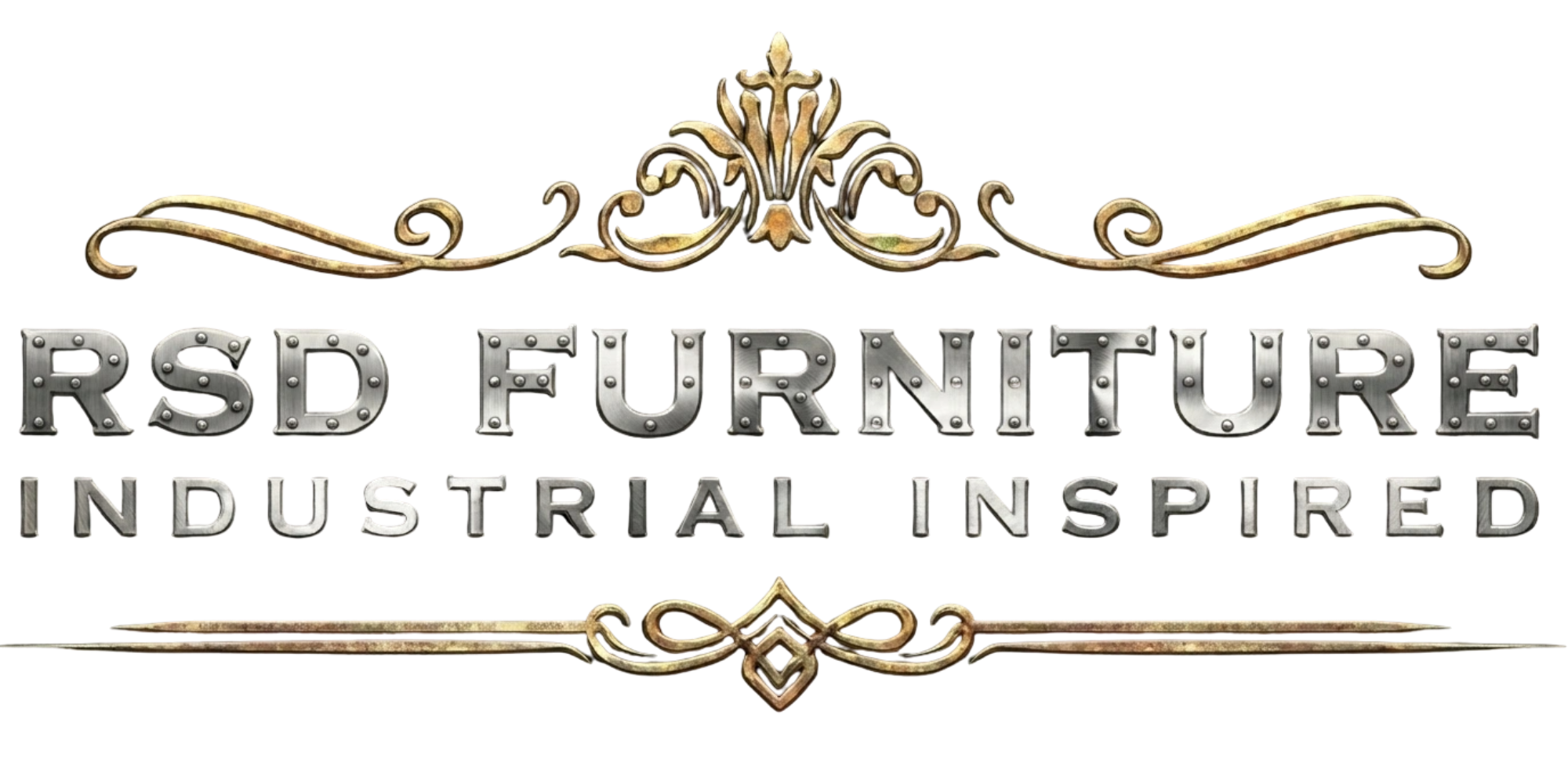Logo of RSD Furniture with industrial inspired design on a white background