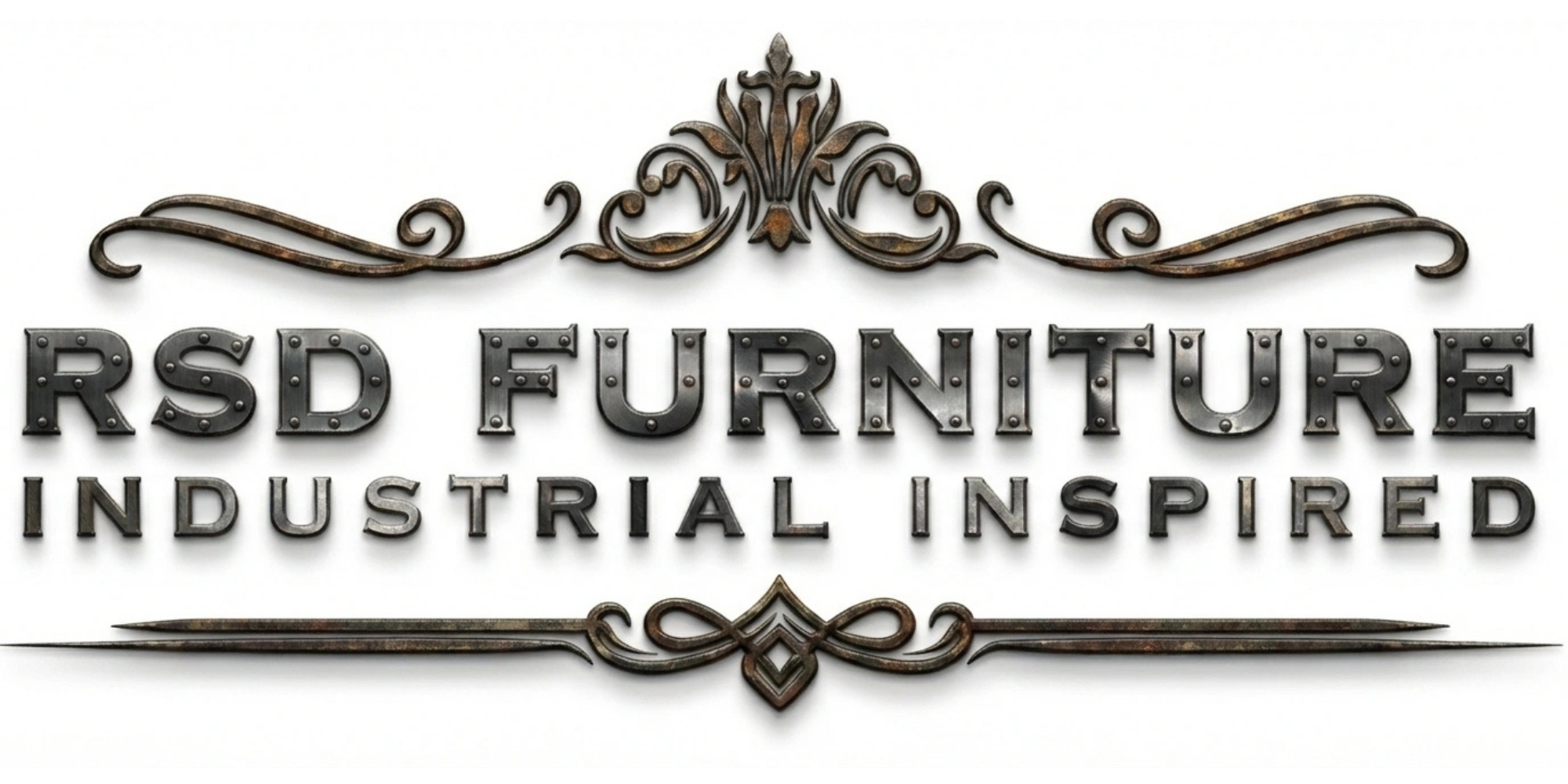 Logo for RSD Furniture with industrial design elements on a white background