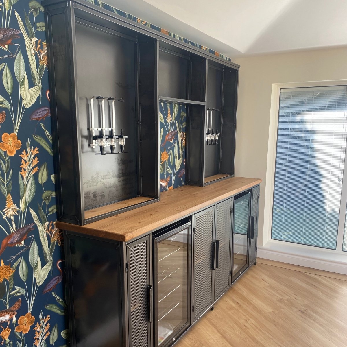 Home Bar Unit - Industrial Mancave Drinks Cabinet RSD Furniture