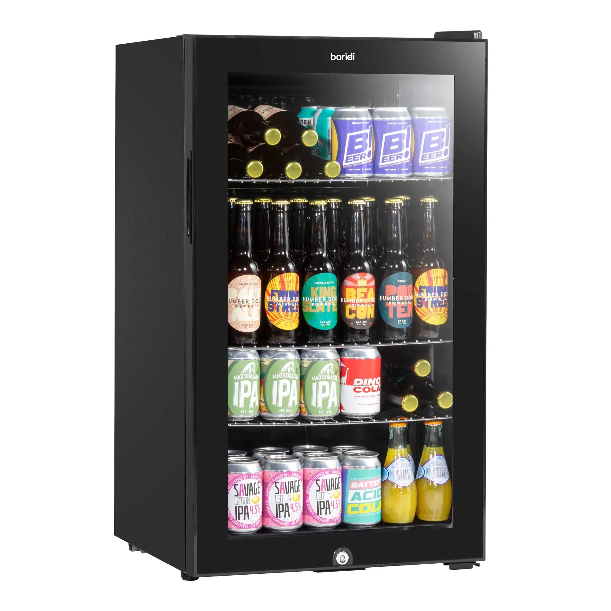 Drinks Cooler Beer Fridge with Light | Black  Dellonda   