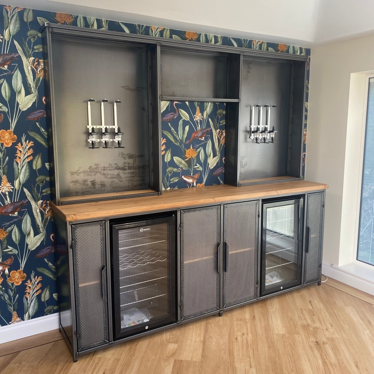 Home Bar Unit - Industrial Mancave Drinks Cabinet RSD Furniture