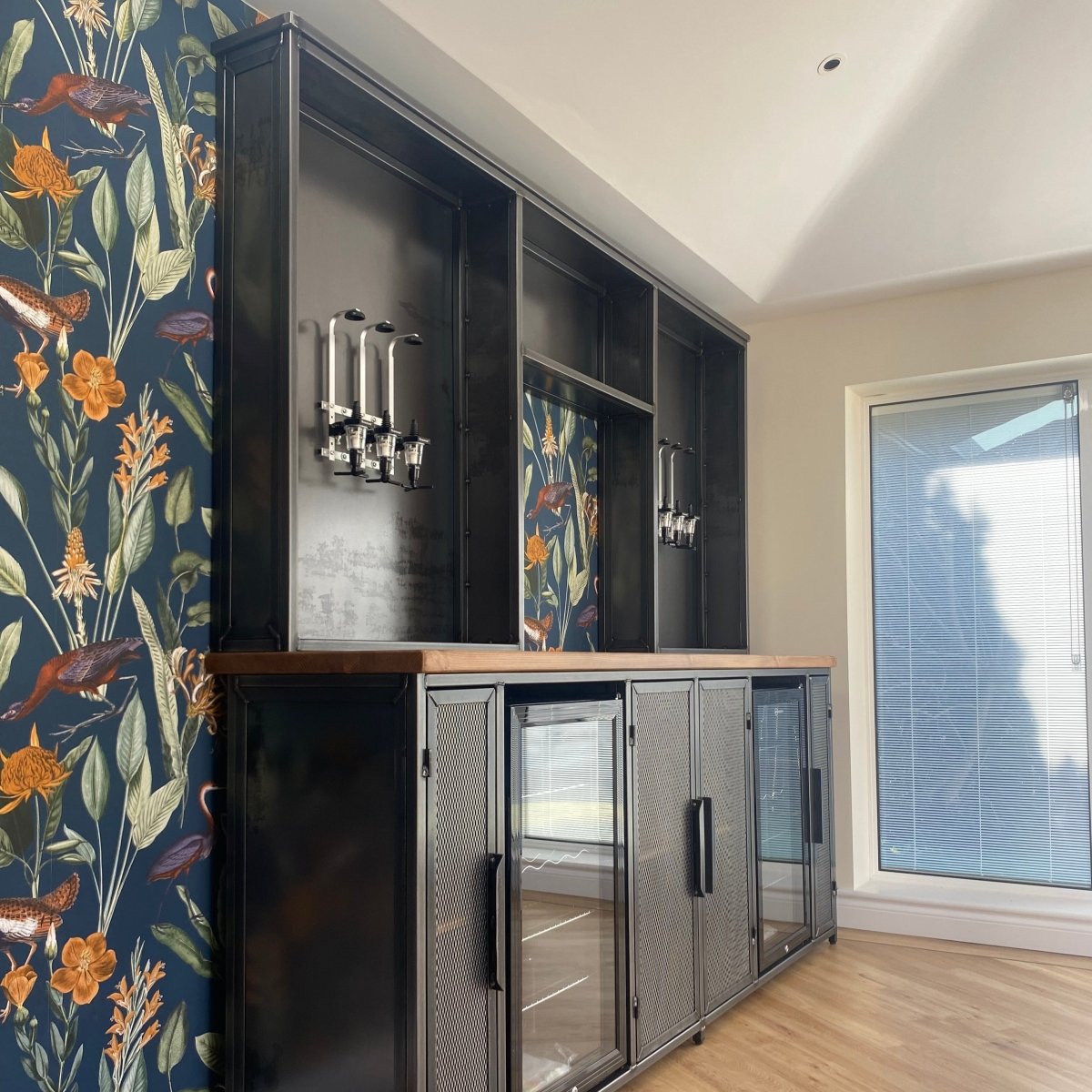 Home Bar Unit - Industrial Mancave Drinks Cabinet RSD Furniture