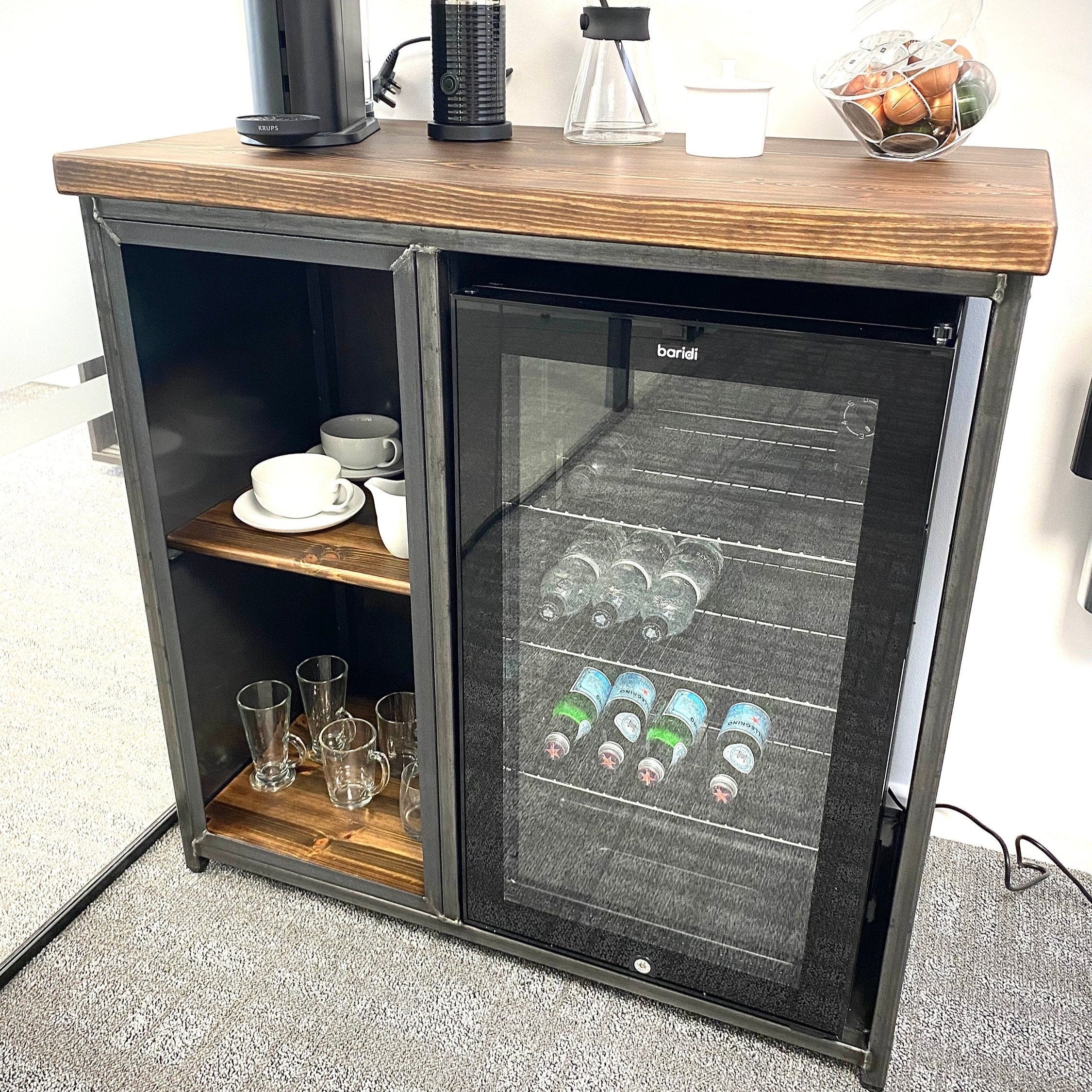 Office Coffee Station Cabinet - Modern Industrial Style RSD Furniture