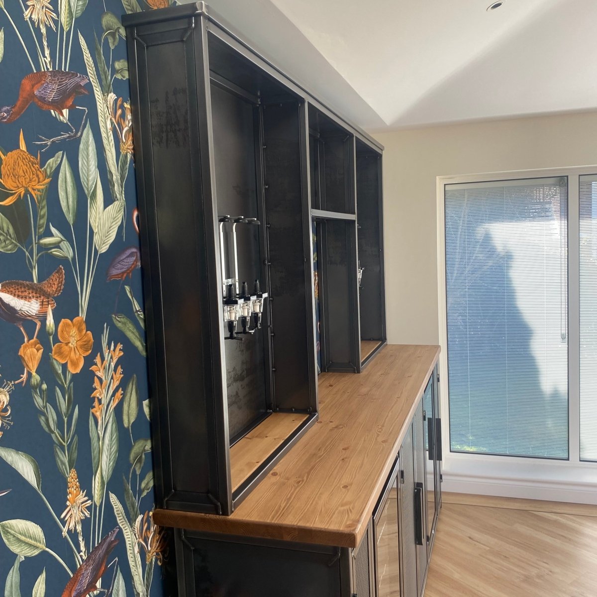 Home Bar Unit - Industrial Mancave Drinks Cabinet RSD Furniture