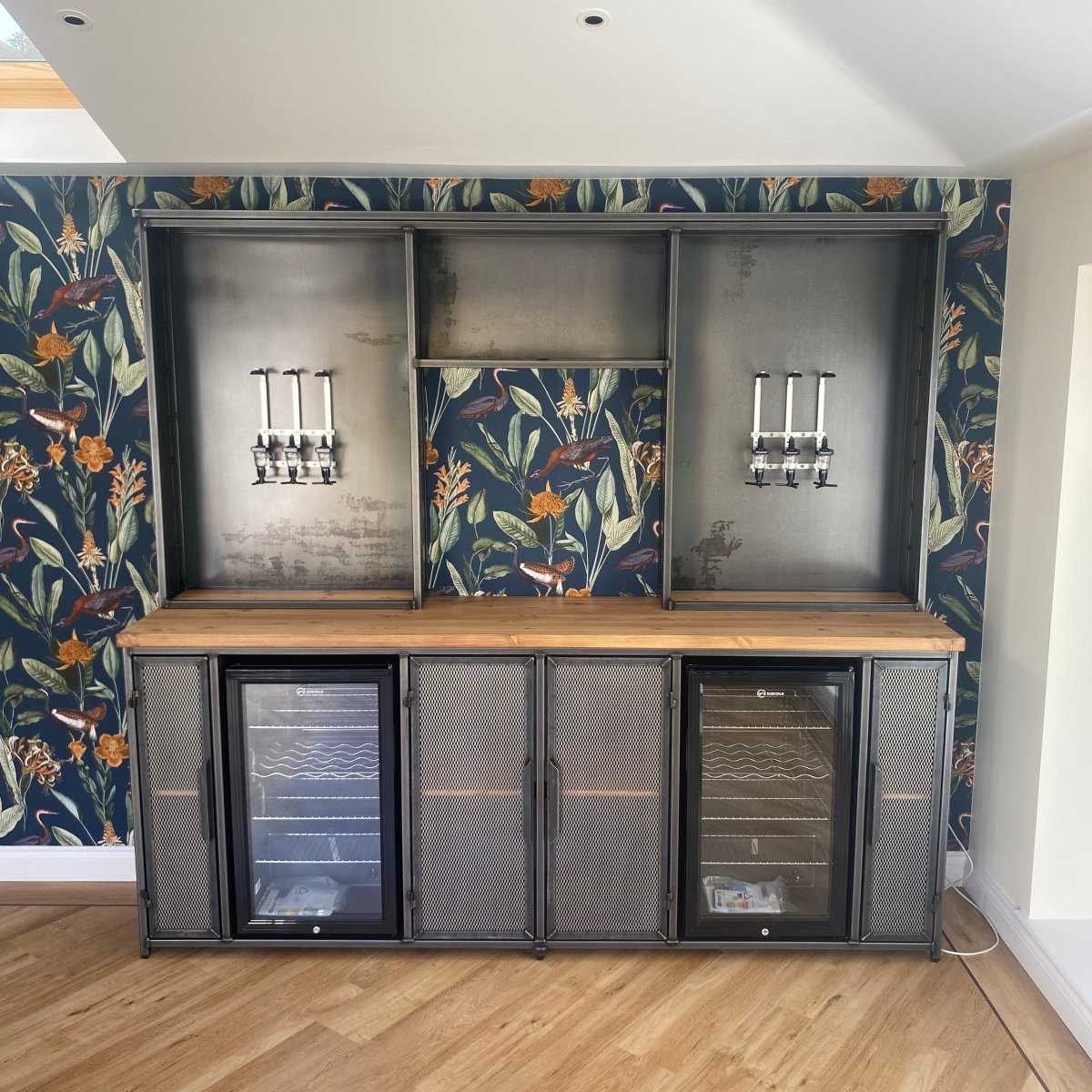 Home Bar Unit - Industrial Mancave Drinks Cabinet RSD Furniture