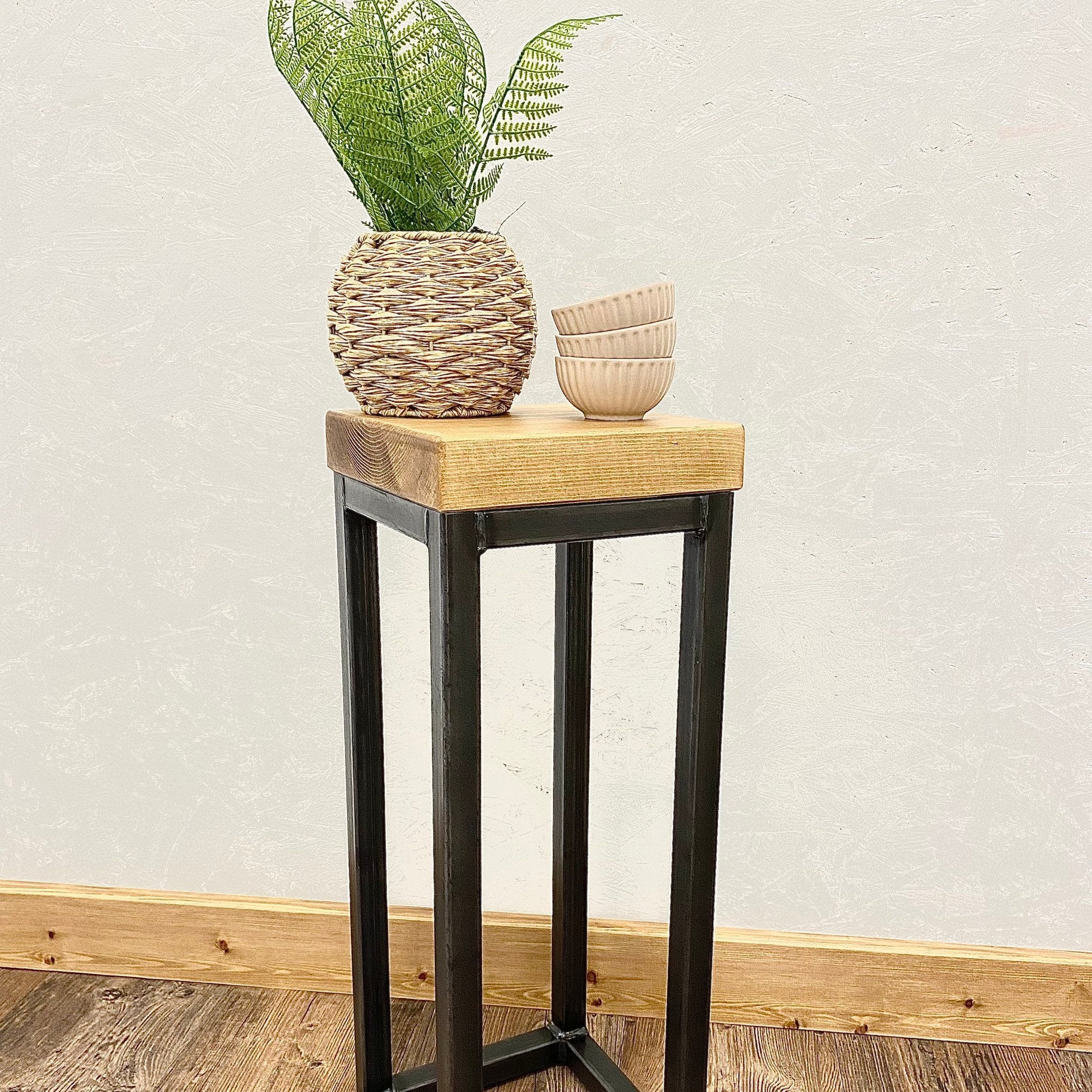 Slim Side Table with Metal Frame  RSD Furniture    