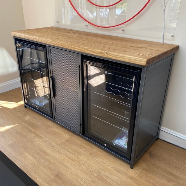 Industrial sideboard with Drinks cooler fridge | home bar | drinks cabinet  RSD Furniture    