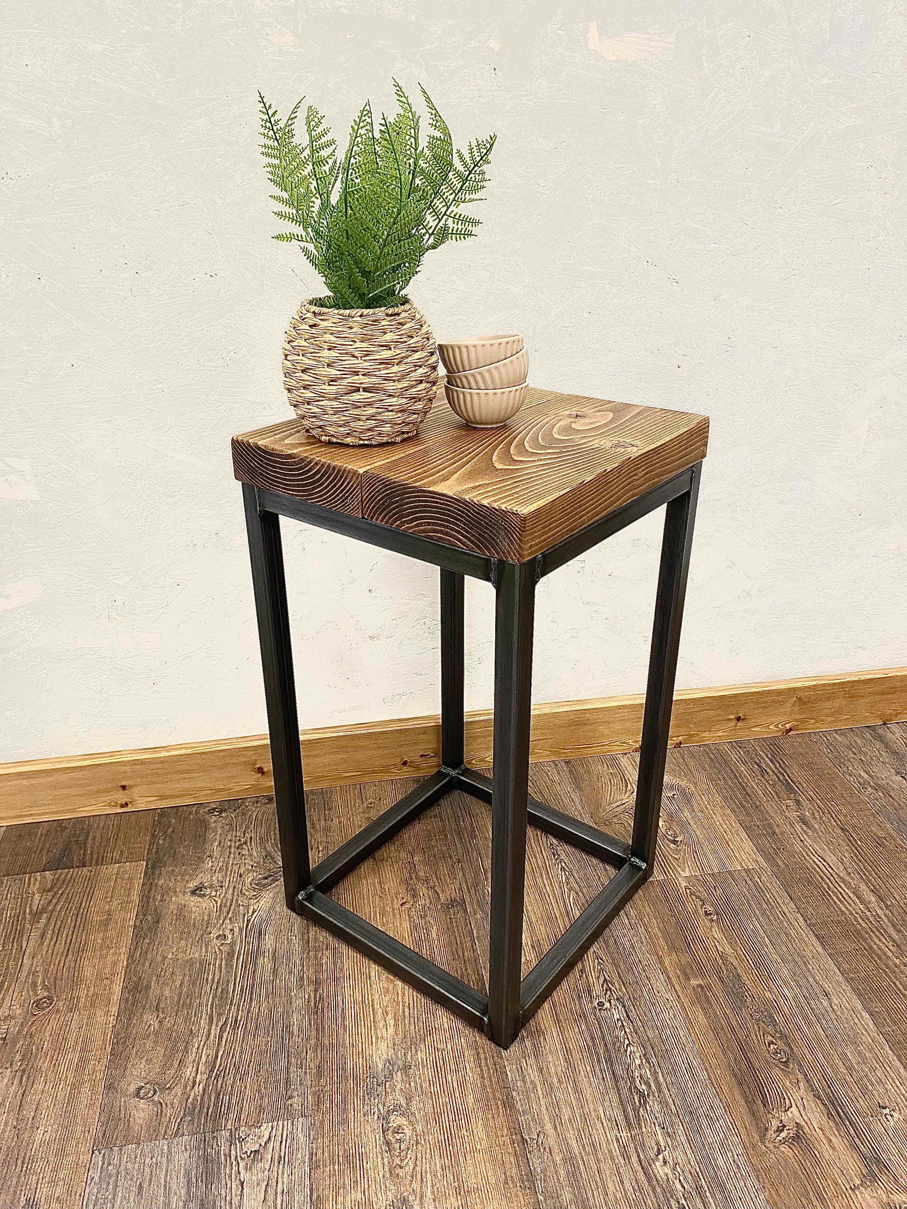 Industrial Style Side table - Wood and Metal Small medium side table RSD Furniture   