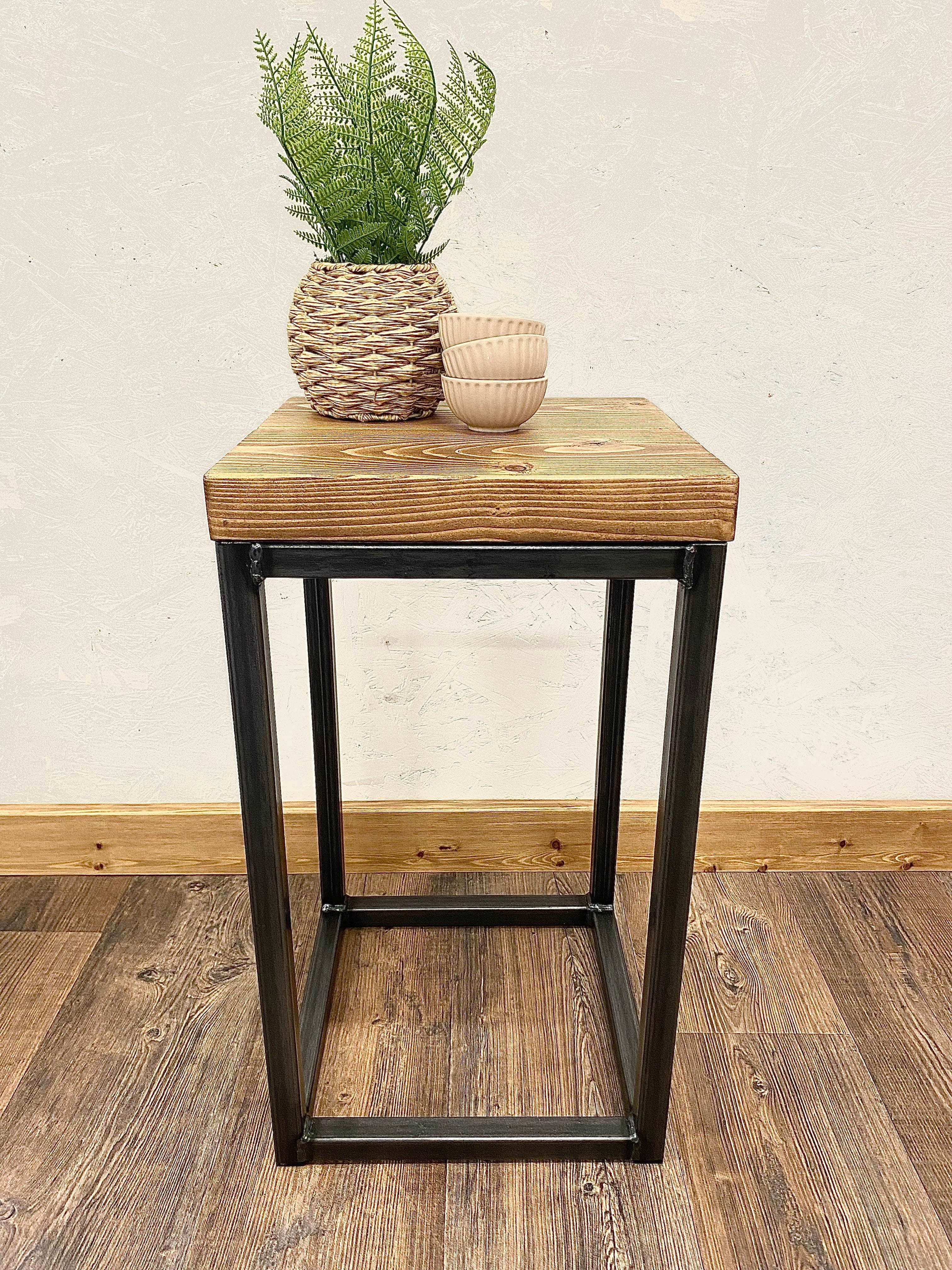 Industrial Style Side table - Wood and Metal Small medium side table FREE DELIVERY   