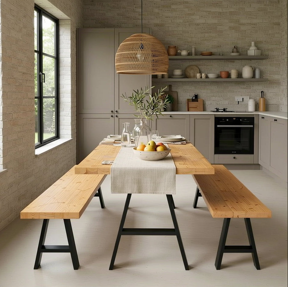 A-Frame Leg Dining Table Set