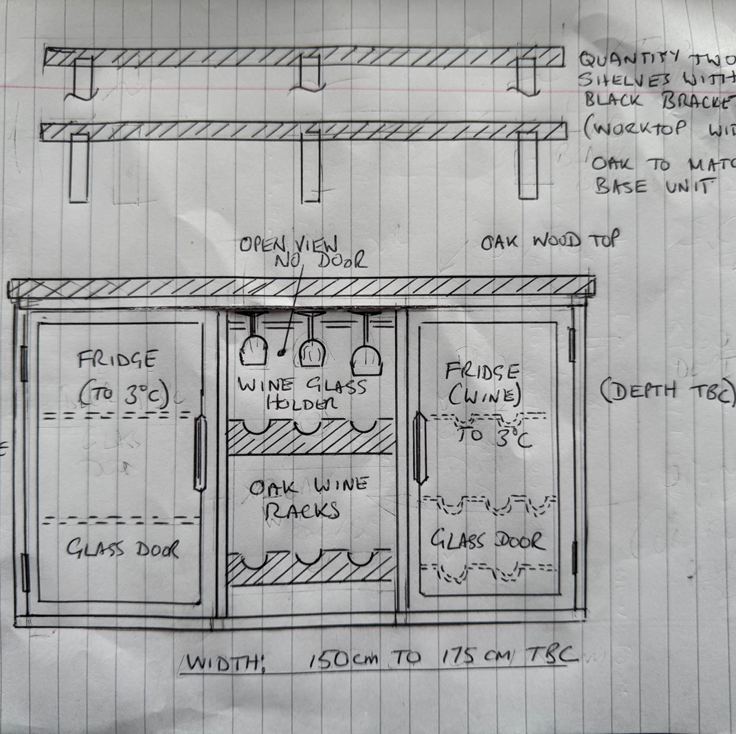 Custom Industrial Bar Cabinet for Rob RSD Furniture