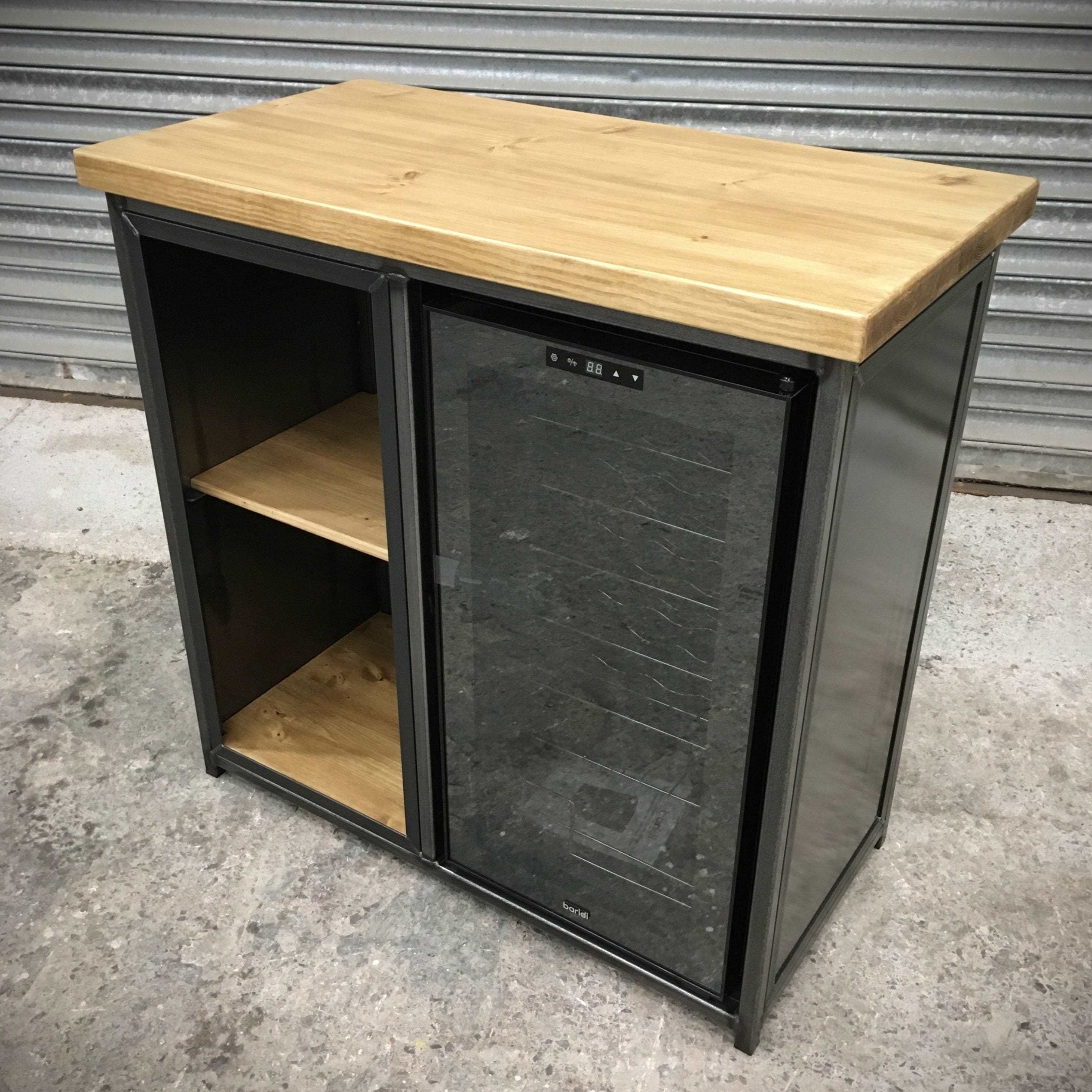 Small Industrial Wine Fridge Cabinet  RSD Furniture   