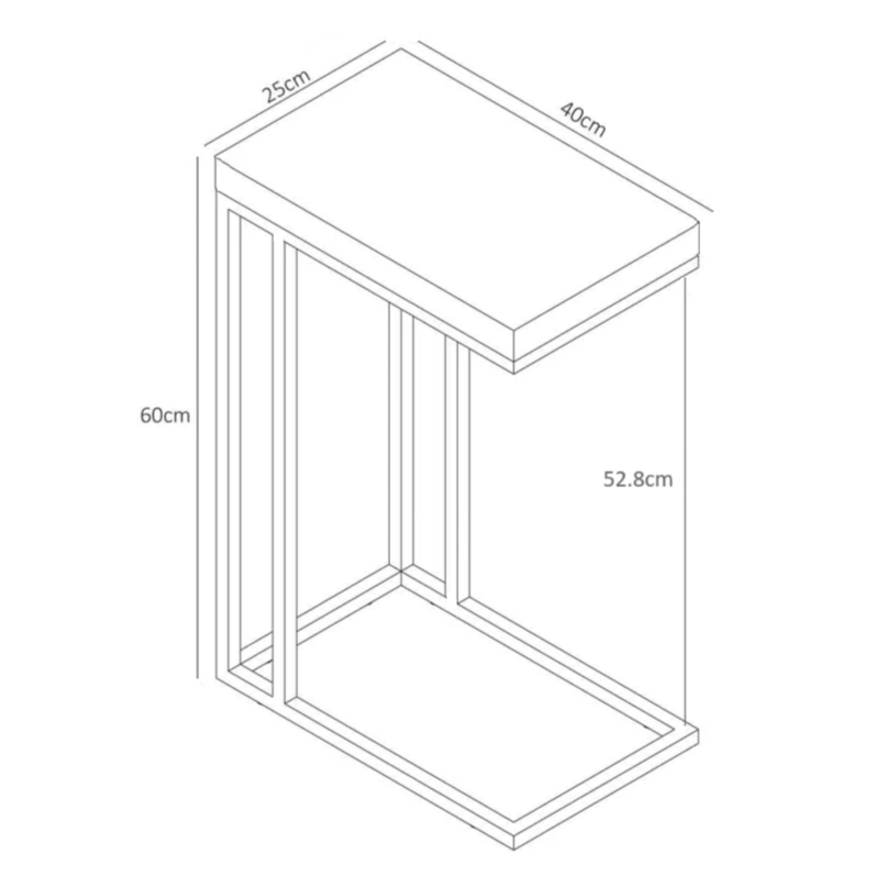 Sofa Side Table - C Shaped  RSD Furniture   