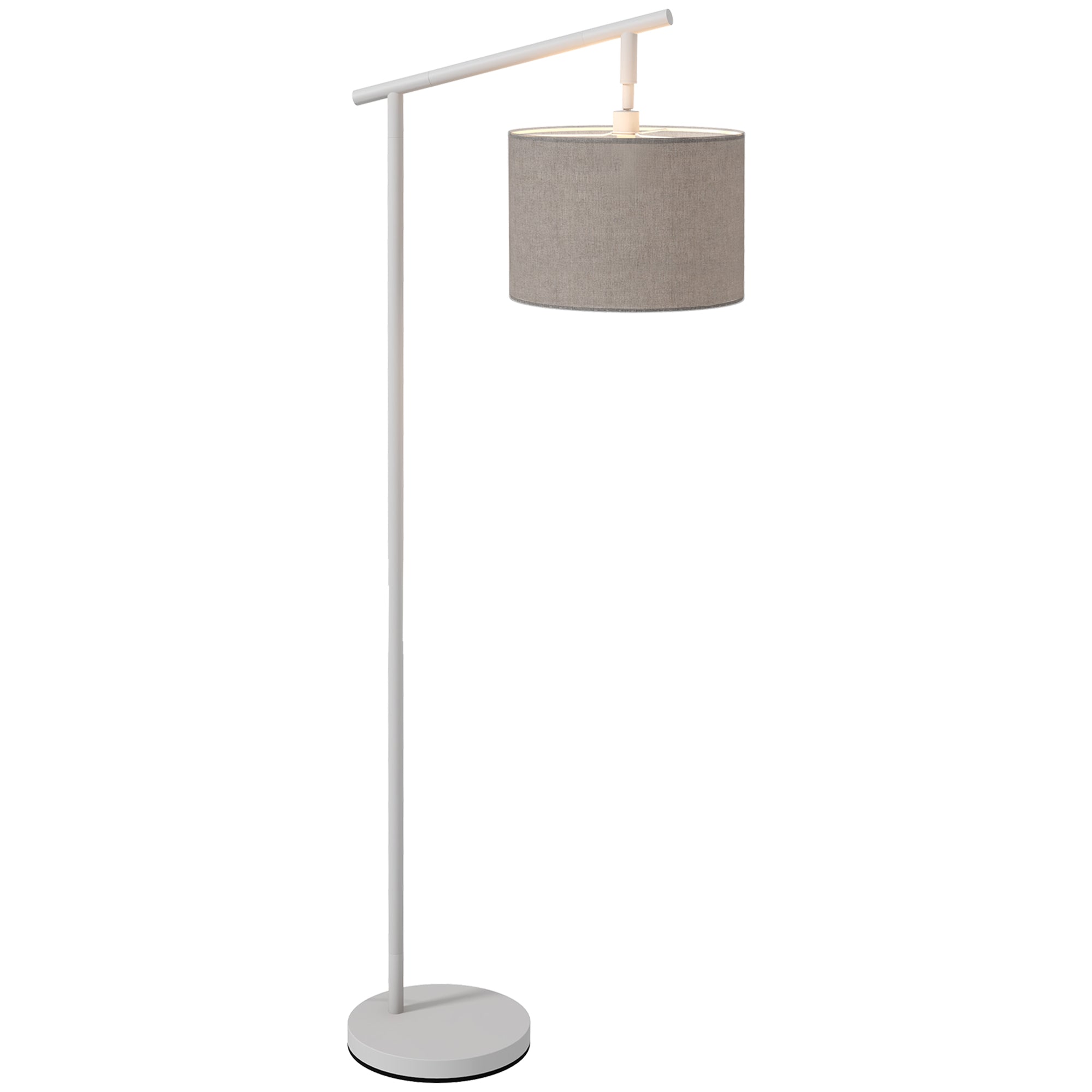 Modern Floor Lamp with 350Â° Rotating Lampshade, for Living Room and Bedroom, LED Bulb Included, Grey  AOSOM   