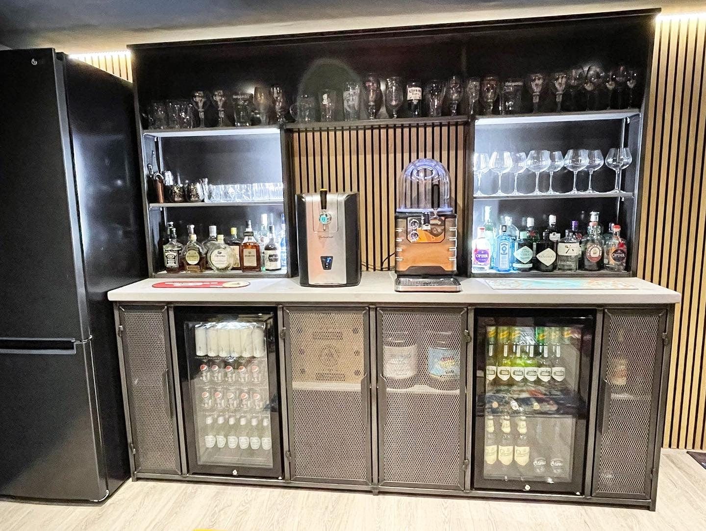 The Ultimate Industrial Home Bar Cocktail Cabinet  RSD Furniture   