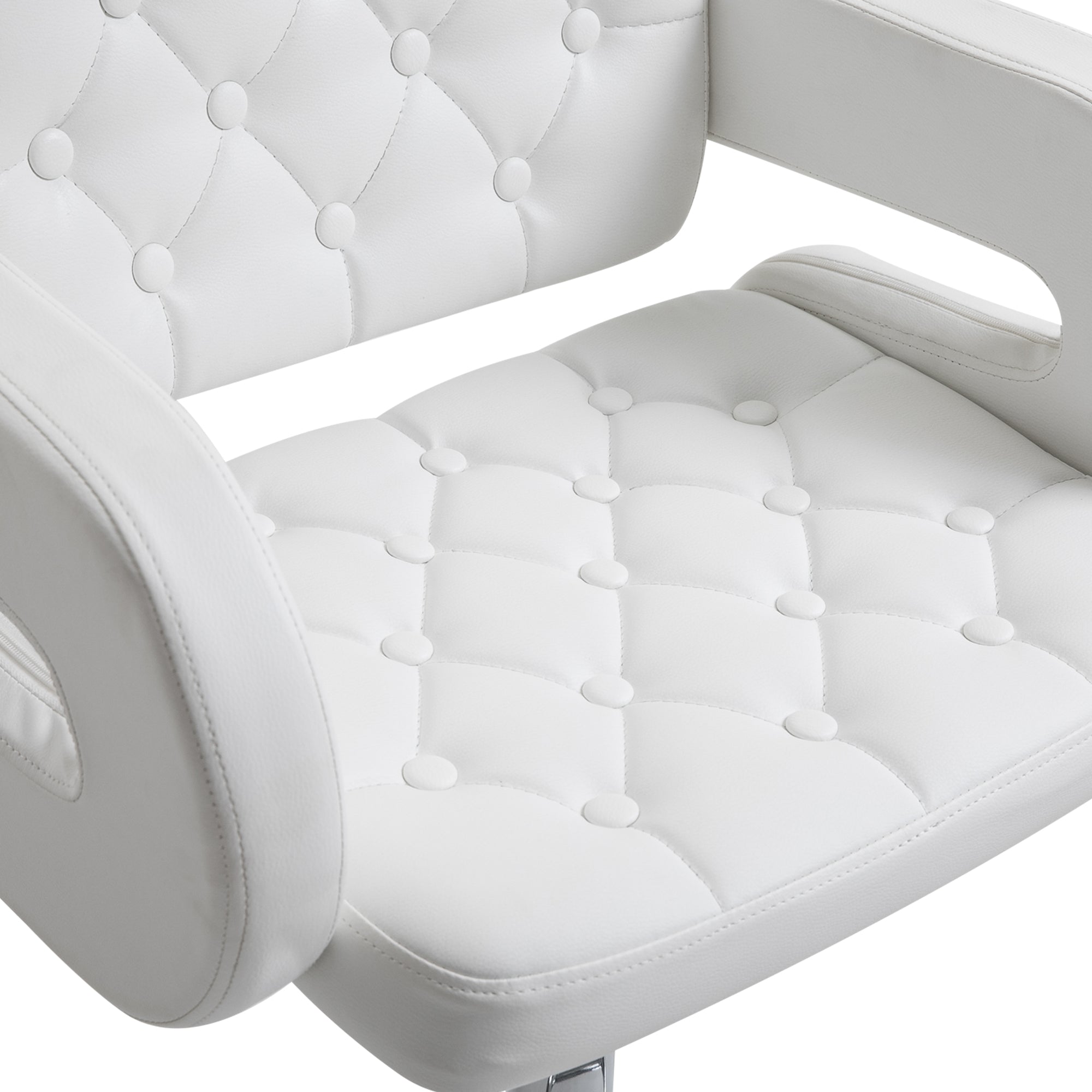 PU Leather Upholstered Swivel Bar Stool, Height Adjustable Barstool with Back, Armrest, Footrest for Kitchen  AOSOM   
